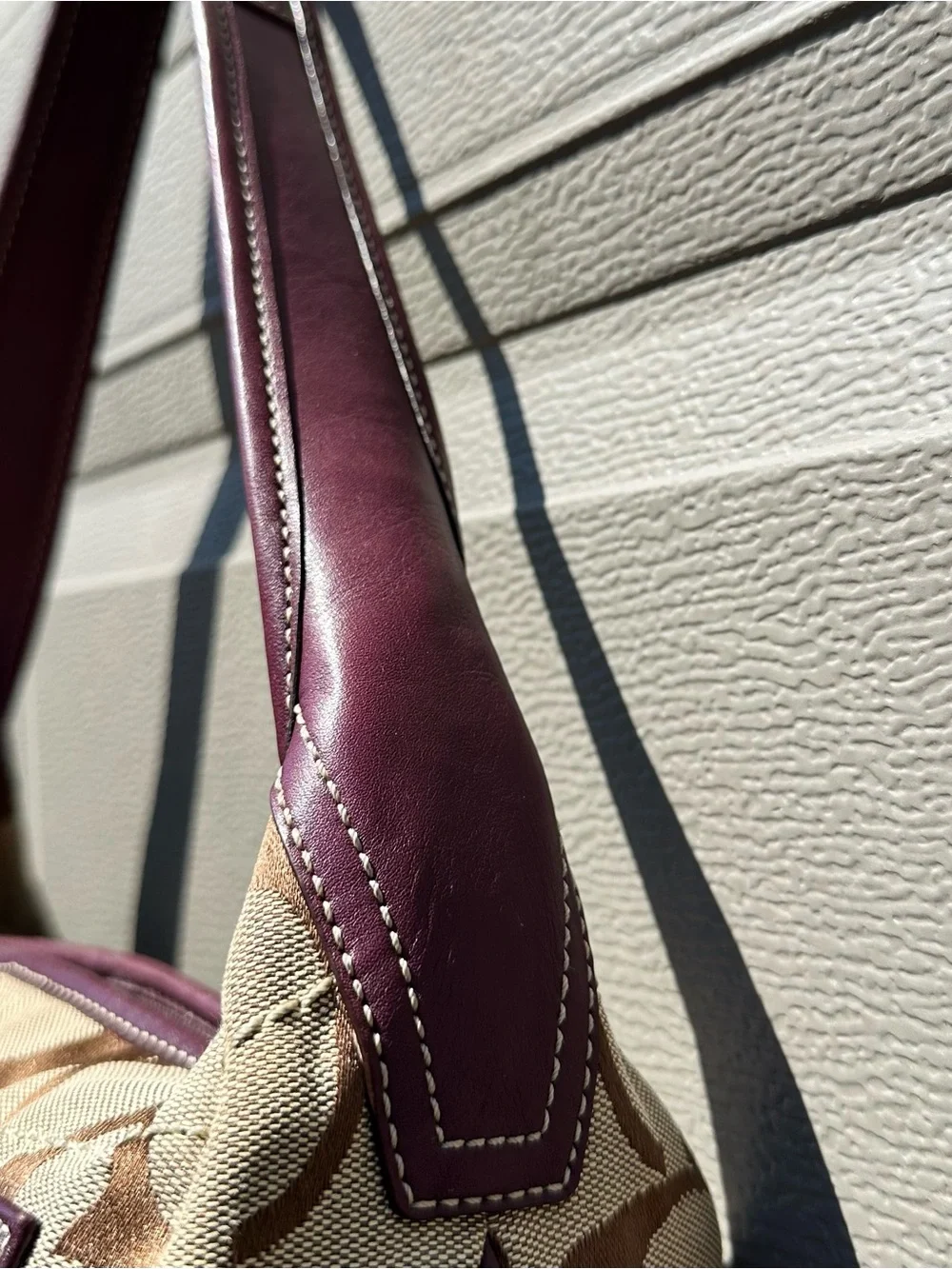 Vintage Y2K 2000s Preppy Coach 11290 Signature C Canvas Hobo Shoulder Bag
